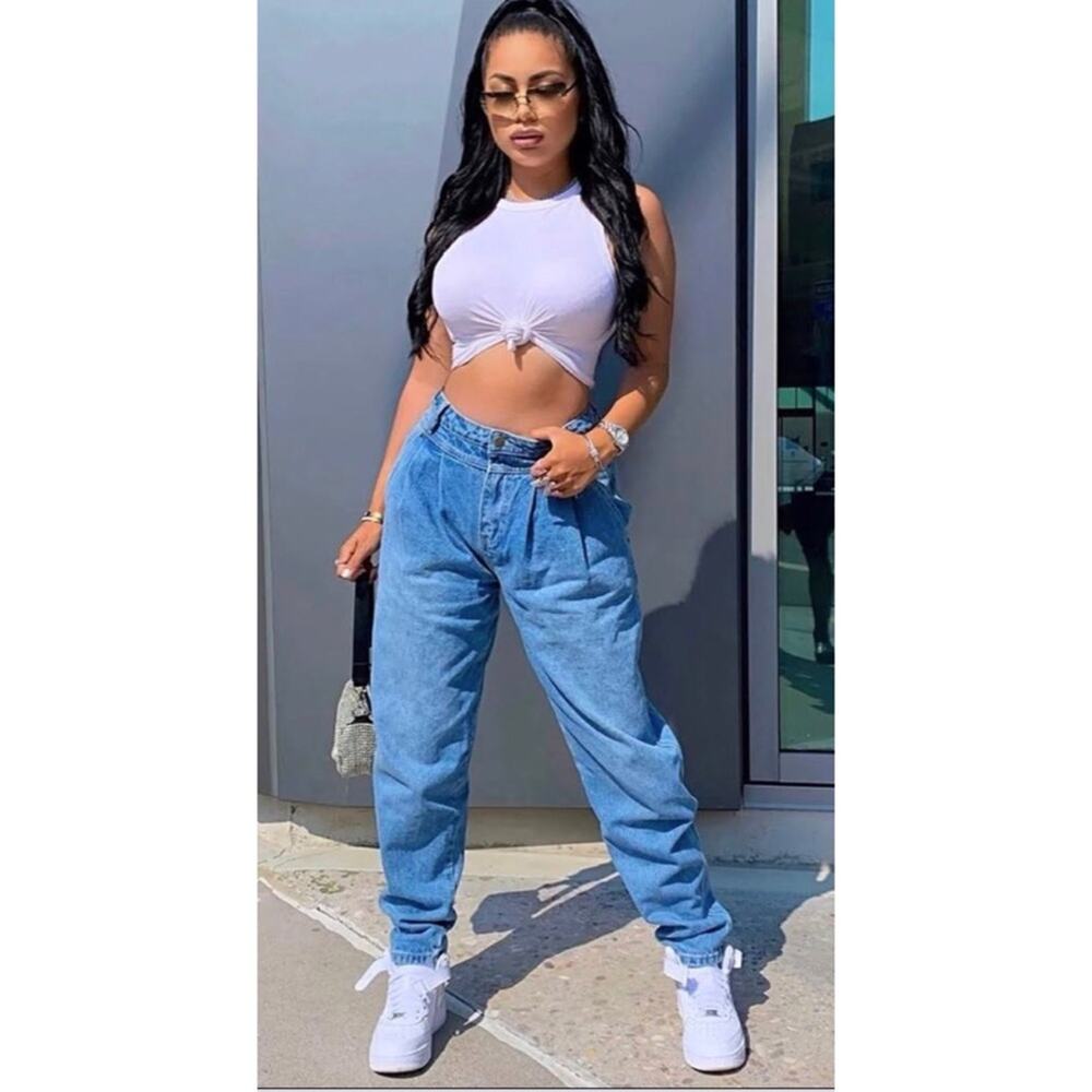 Fashion nova NWT blow me away ballon mom jeans 9